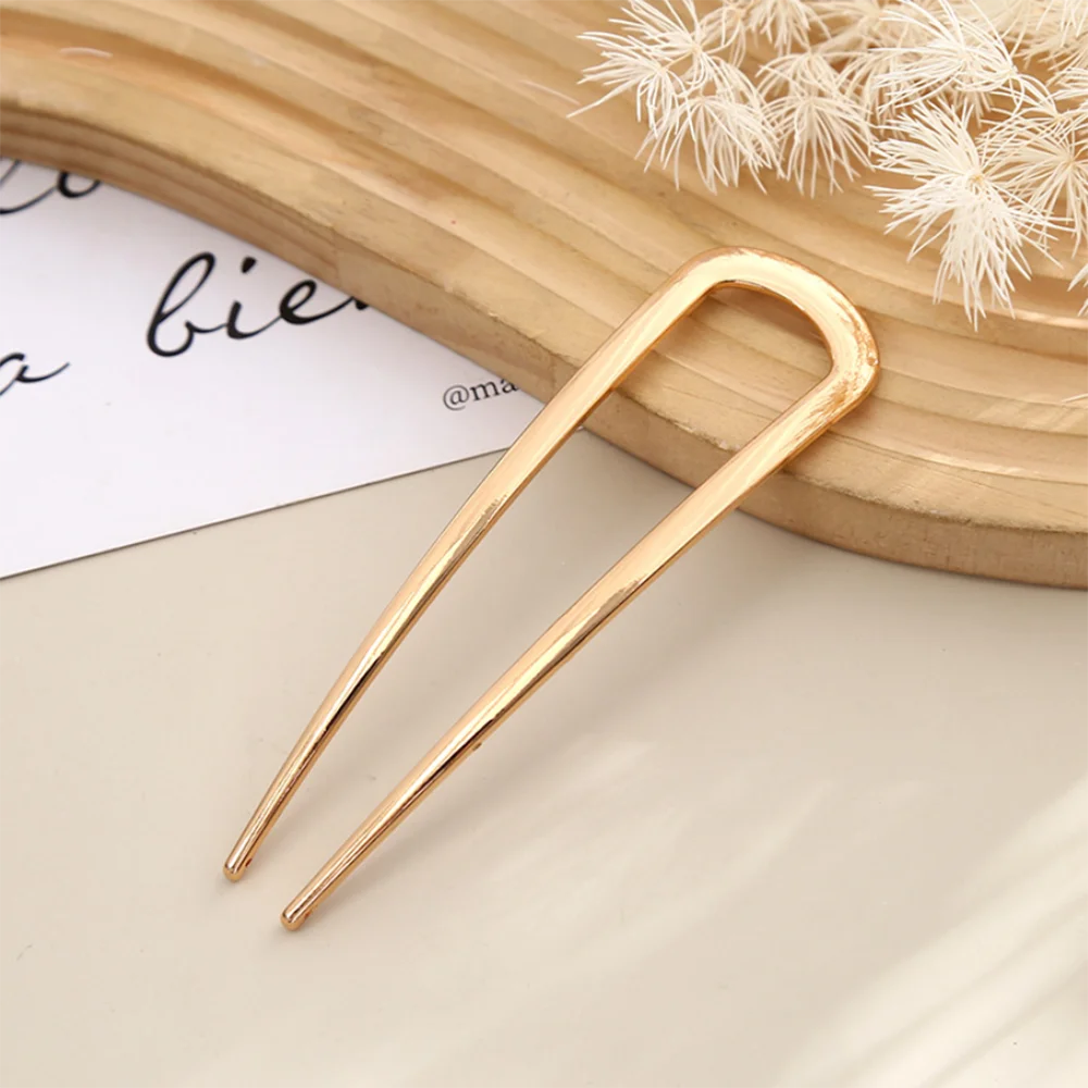 New Simple U Shaped Hairpin Metal Hair Sticks U French Hair Clips Pins Fashionable Hair Jewelry Accessories for Women Wholesale