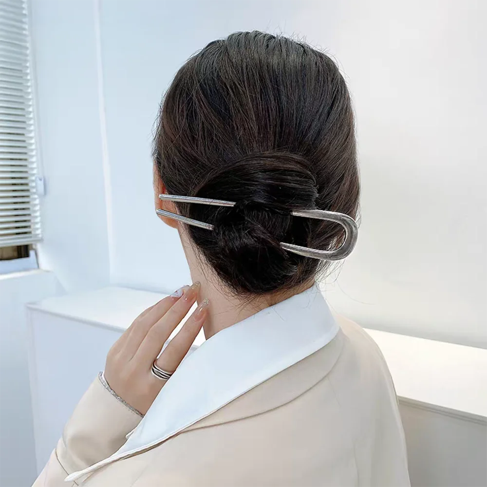 New Simple U Shaped Hairpin Metal Hair Sticks U French Hair Clips Pins Fashionable Hair Jewelry Accessories for Women Wholesale