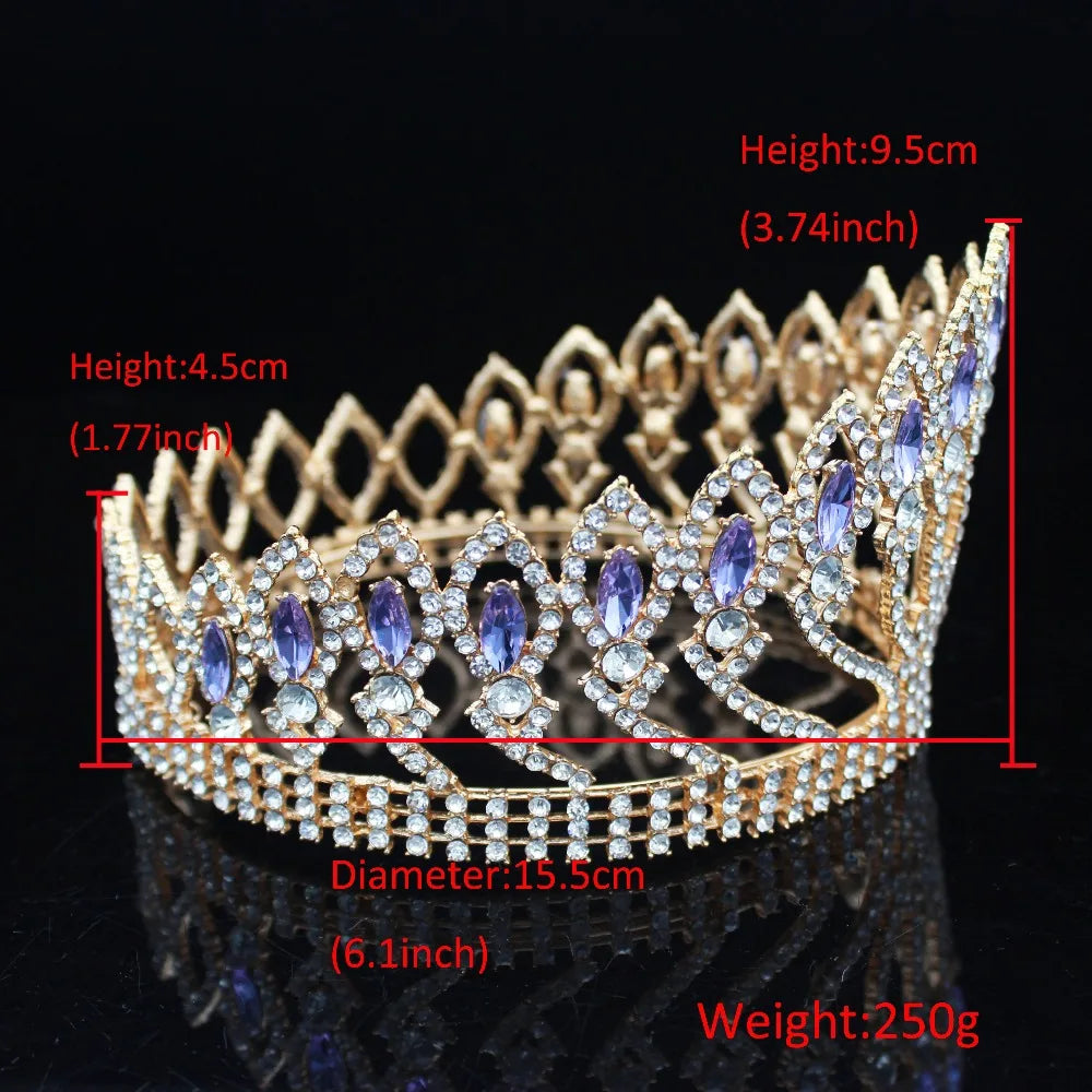 Crystal Queen Tiara Crowns Top Wedding Bridal Tiaras and Crowns Bride Diadem Women Prom Hair Ornaments Head Jewelry Accessories