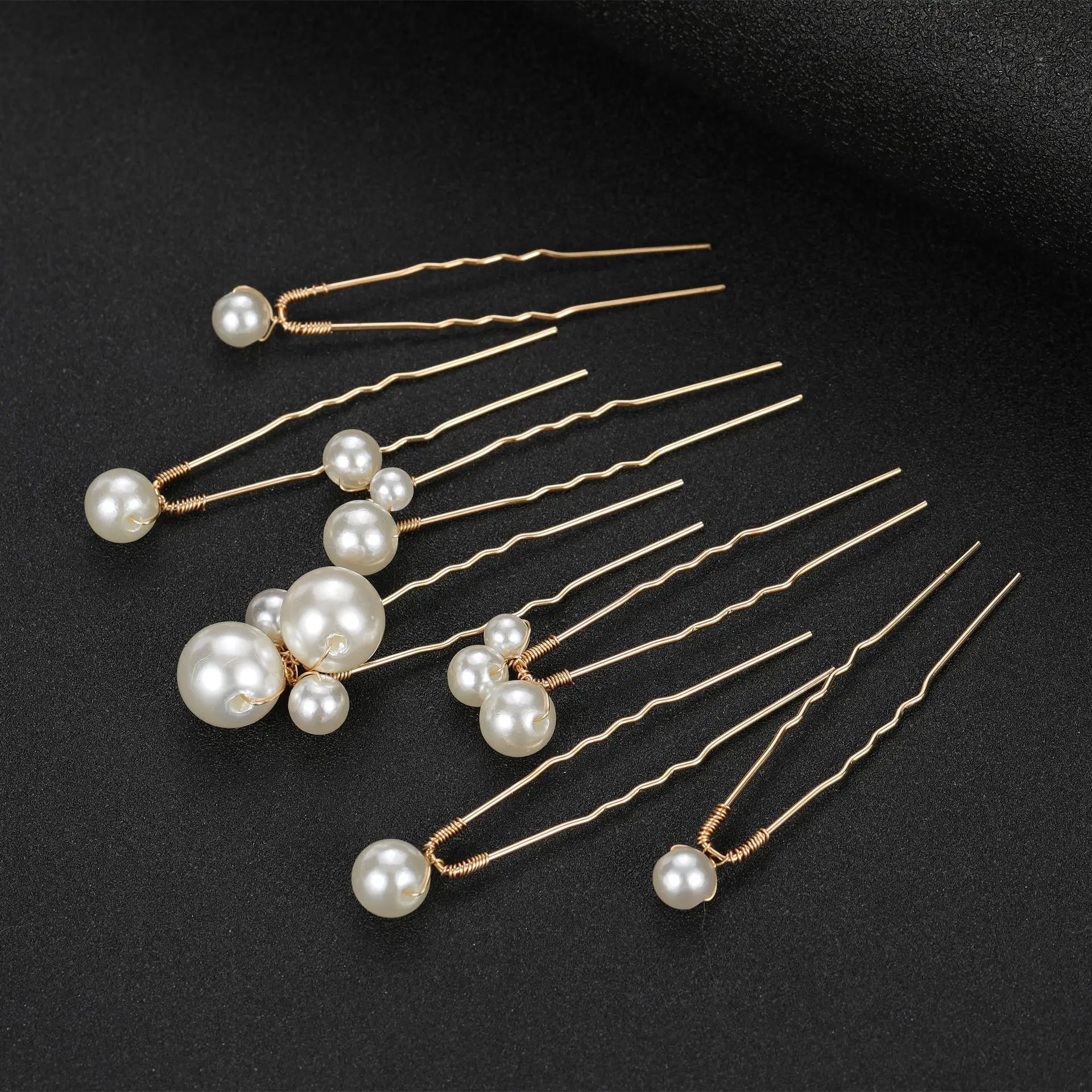 Bridal Wedding Hair Accessories Rhinestone Hair Pins Forks for Women Pearl Hairpins Bride Headpiece Party Jewelry Gift Dropship