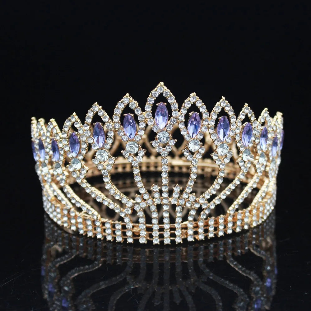 Crystal Queen Tiara Crowns Top Wedding Bridal Tiaras and Crowns Bride Diadem Women Prom Hair Ornaments Head Jewelry Accessories