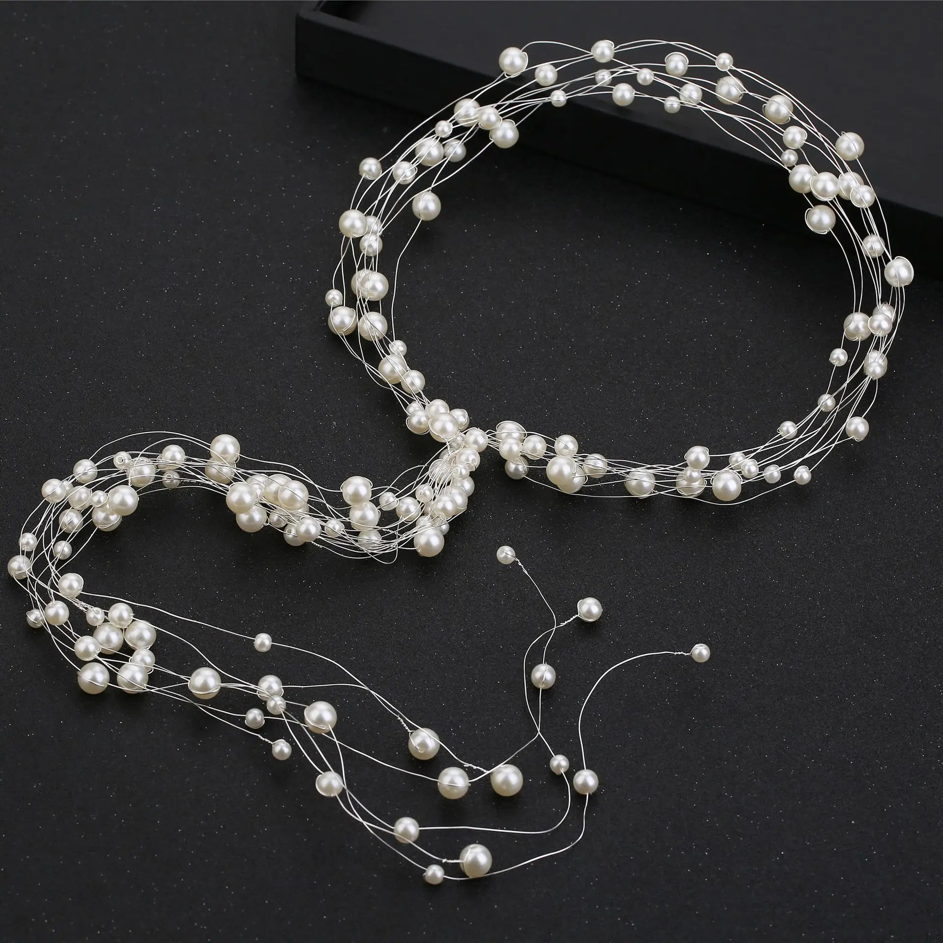 Luxury Imitation Pearl Tiaras Hairbands Handmade Headbands Girls Women Hairstyles Designs Tools Bridal Wedding Hair Accessories