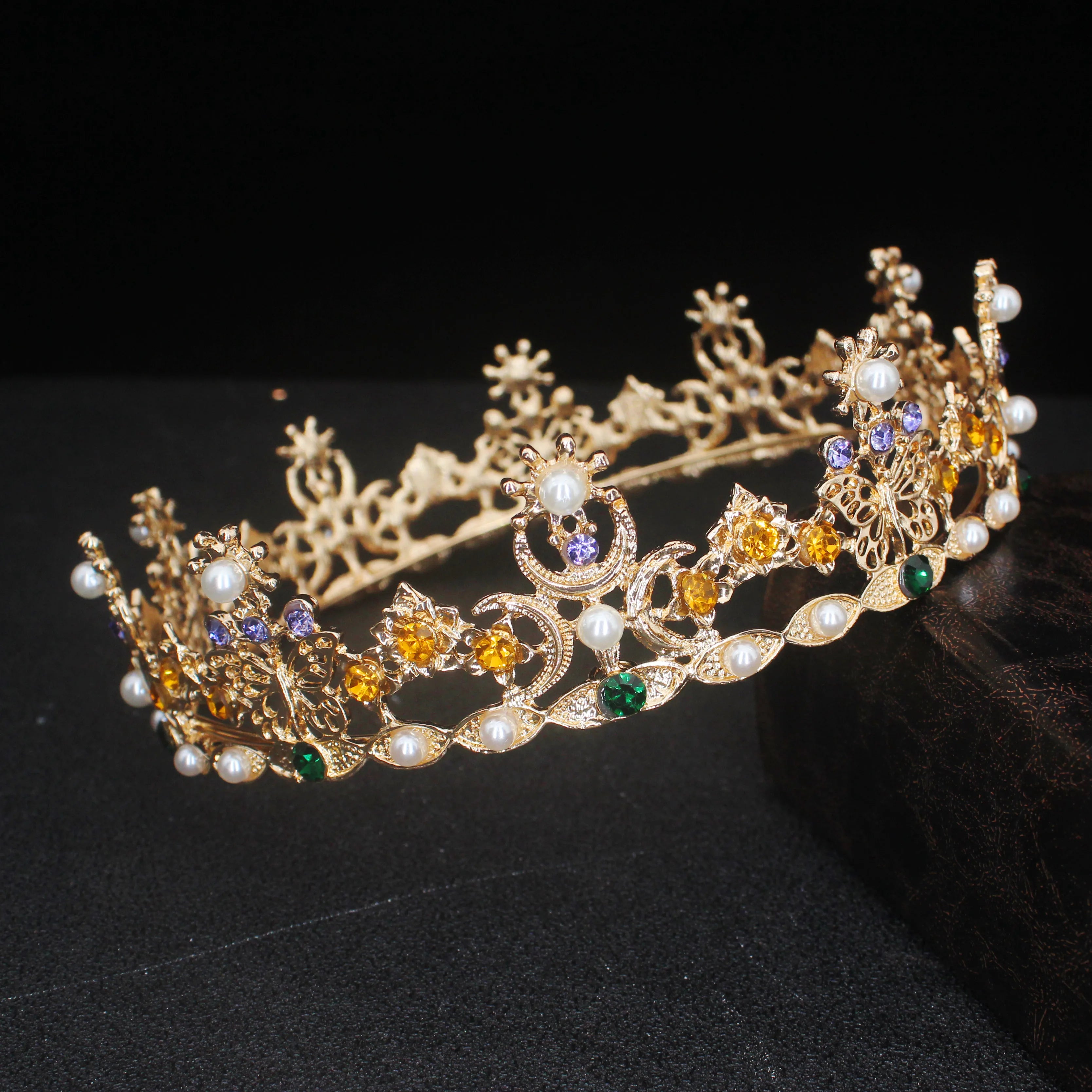 Royal Queen King Wedding Tiaras and Crowns Bridal Vintage Headpiece Women Prom Hair Ornaments Wedding Hair Jewelry Accessories