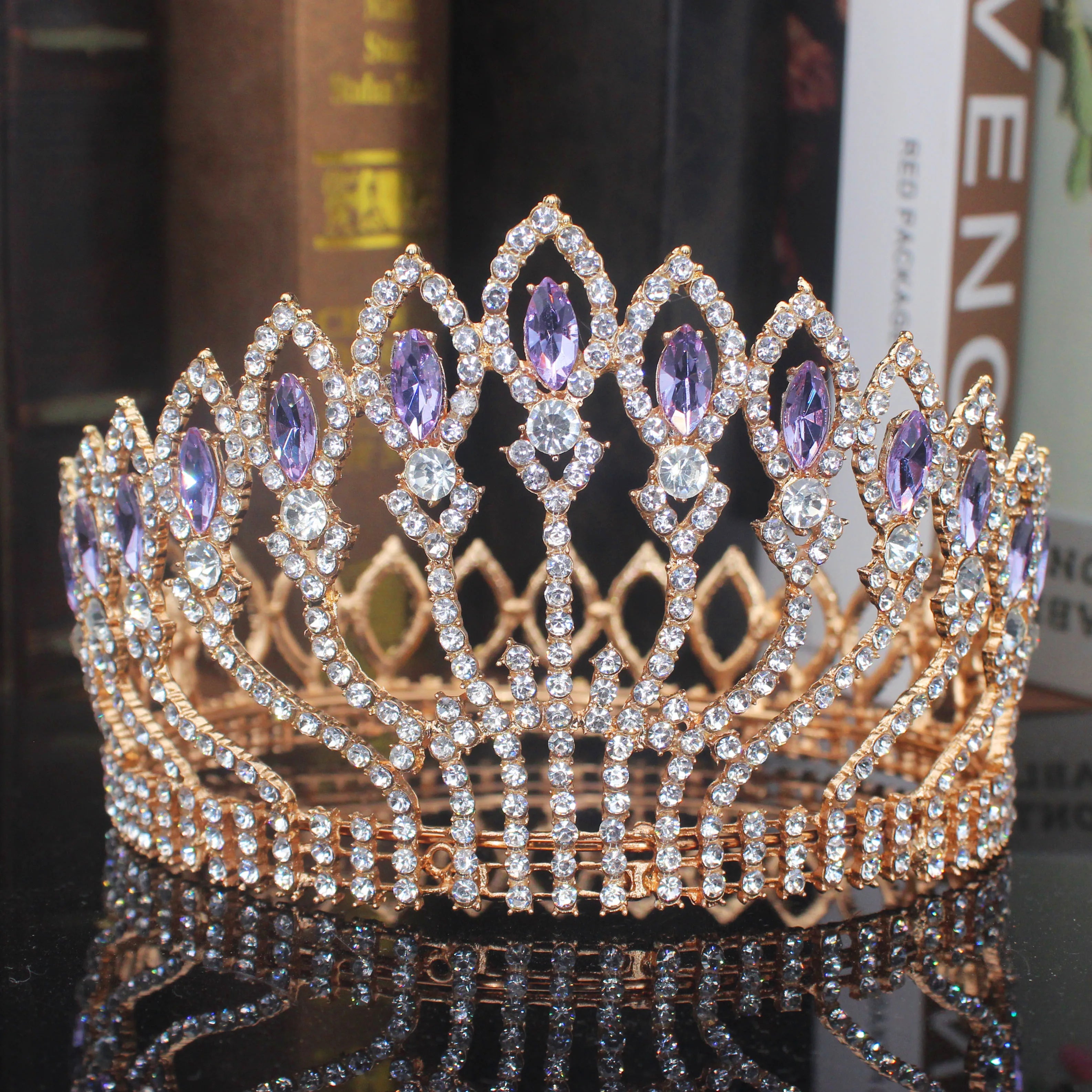 Crystal Queen Tiara Crowns Top Wedding Bridal Tiaras and Crowns Bride Diadem Women Prom Hair Ornaments Head Jewelry Accessories