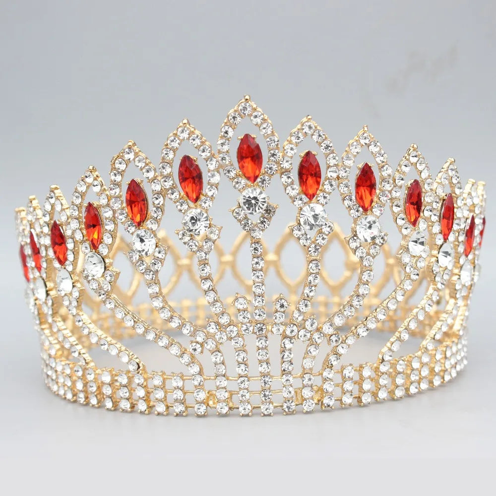 16 Colors Sparkling Crystal Wedding Bridal Tiaras and Crowns Bride Headpiece Girl/Women Diadem Wedding Hair Jewelry Accessories