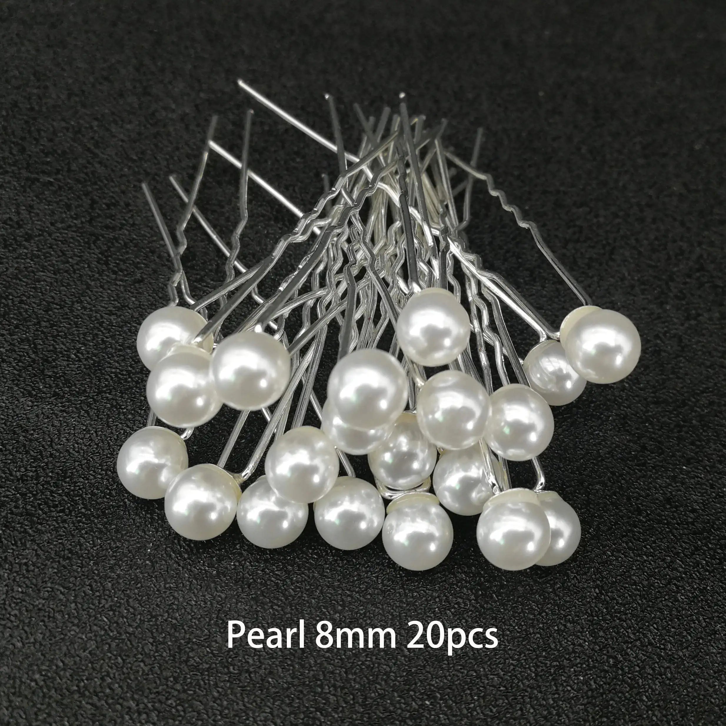 Women U-shaped Pin Metal Barrette Clip Hairpins Simulated Pearl Bridal Tiara Hair Accessories Wedding Hairstyle Design Tools