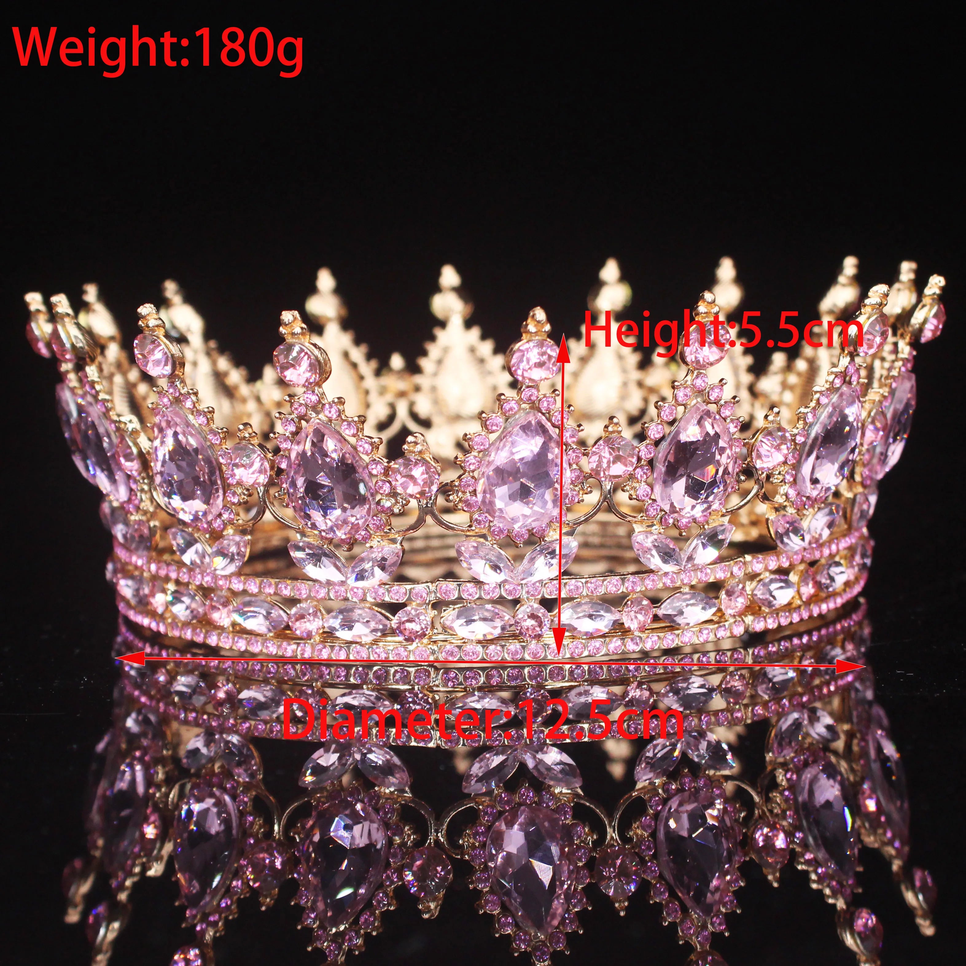 Luxury Crystal Queen King Tiara Crowns For Bridal Women Girl Pageant Prom Diamdem Headpiece Wedding Hair Jewelry Accessories